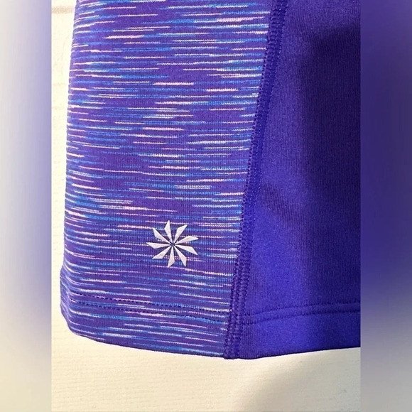 EUC ATHLETA Retro Purple Racerback Tank Back Pockets Built In Bra Padding Small - Picture 4 of 8